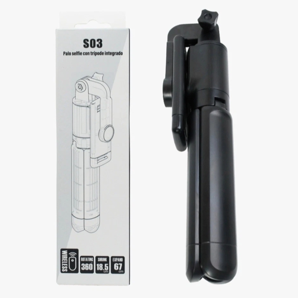 Black Selfie Stick with Tripod
